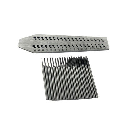 Screw Plate with 19 Taps Hole Size: 0 to 16 | Tap and Die Set for Jewelry Making