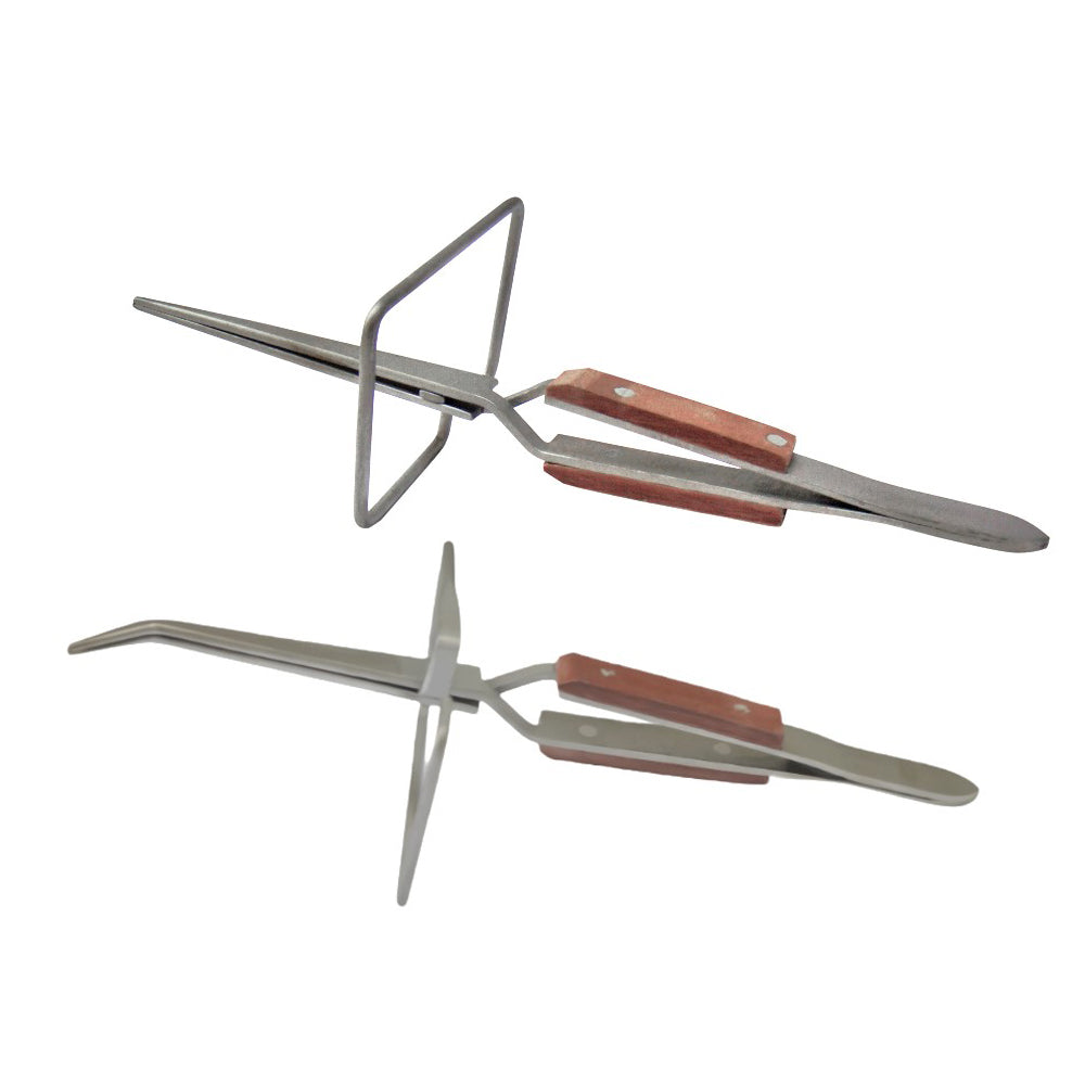 Set-2 Fiber Grip Tweezers Third Hand Type Tweezer Stand Up Frame Base Crosslock