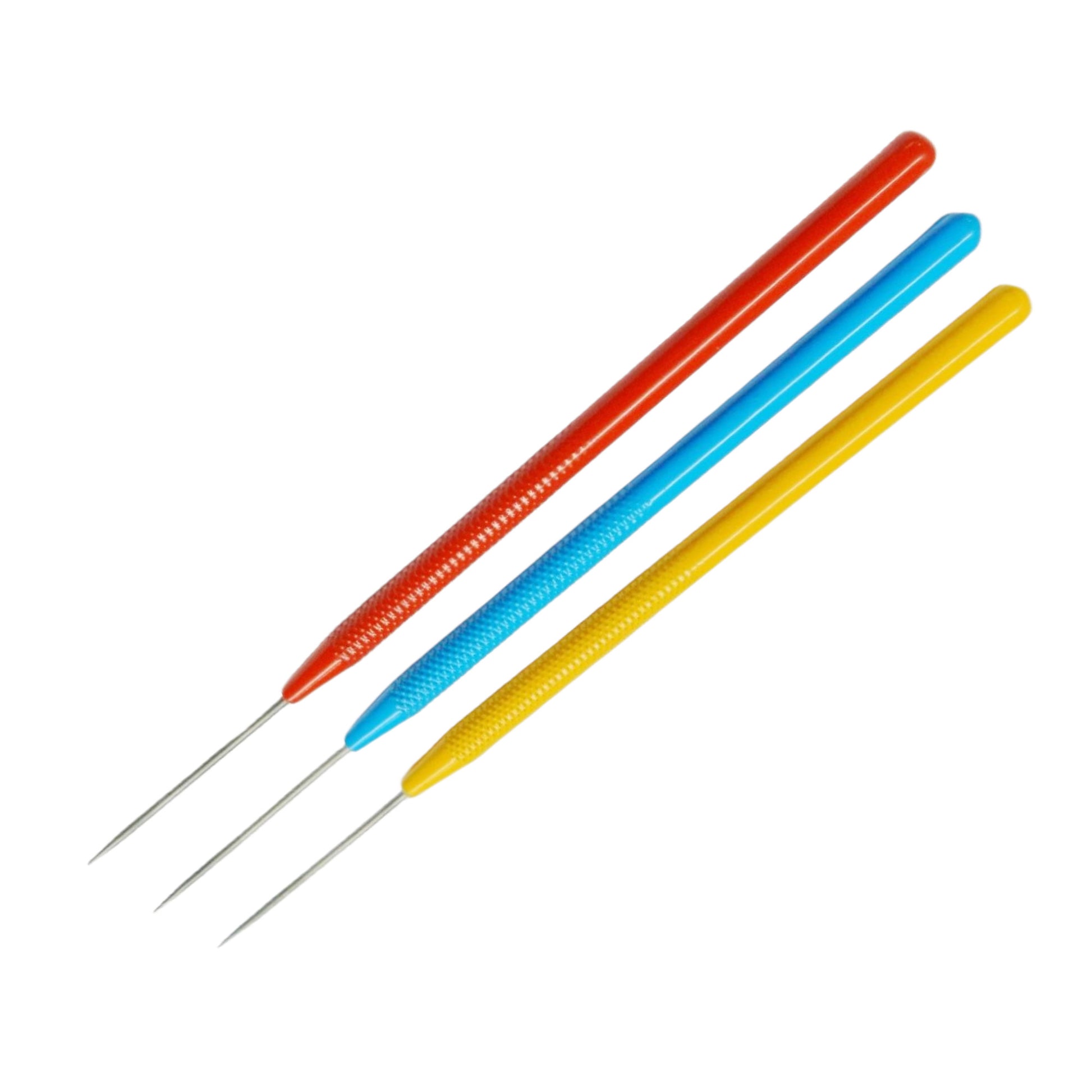 Set Of 3 Titanium Knurled Handle Soldering Picks with A Free Storage Pouch