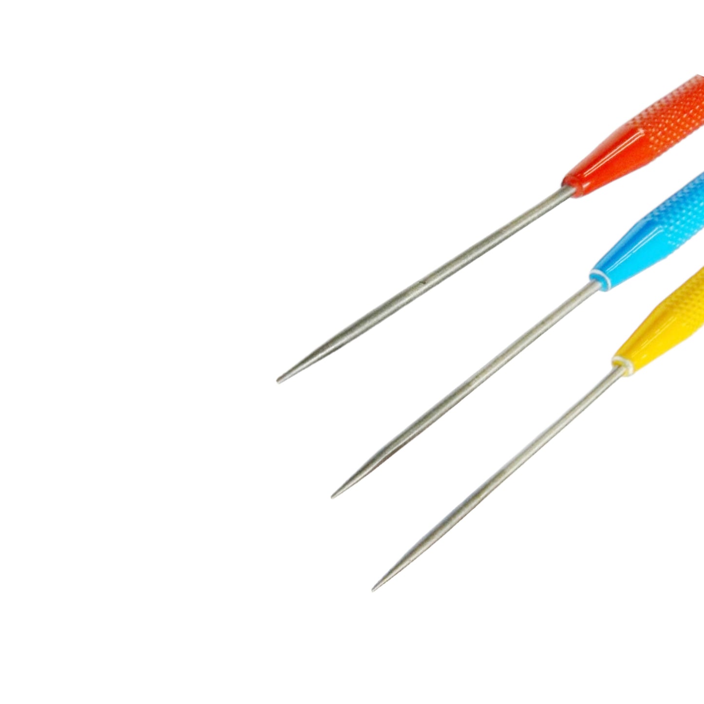 Set Of 3 Titanium Knurled Handle Soldering Picks with A Free Storage Pouch