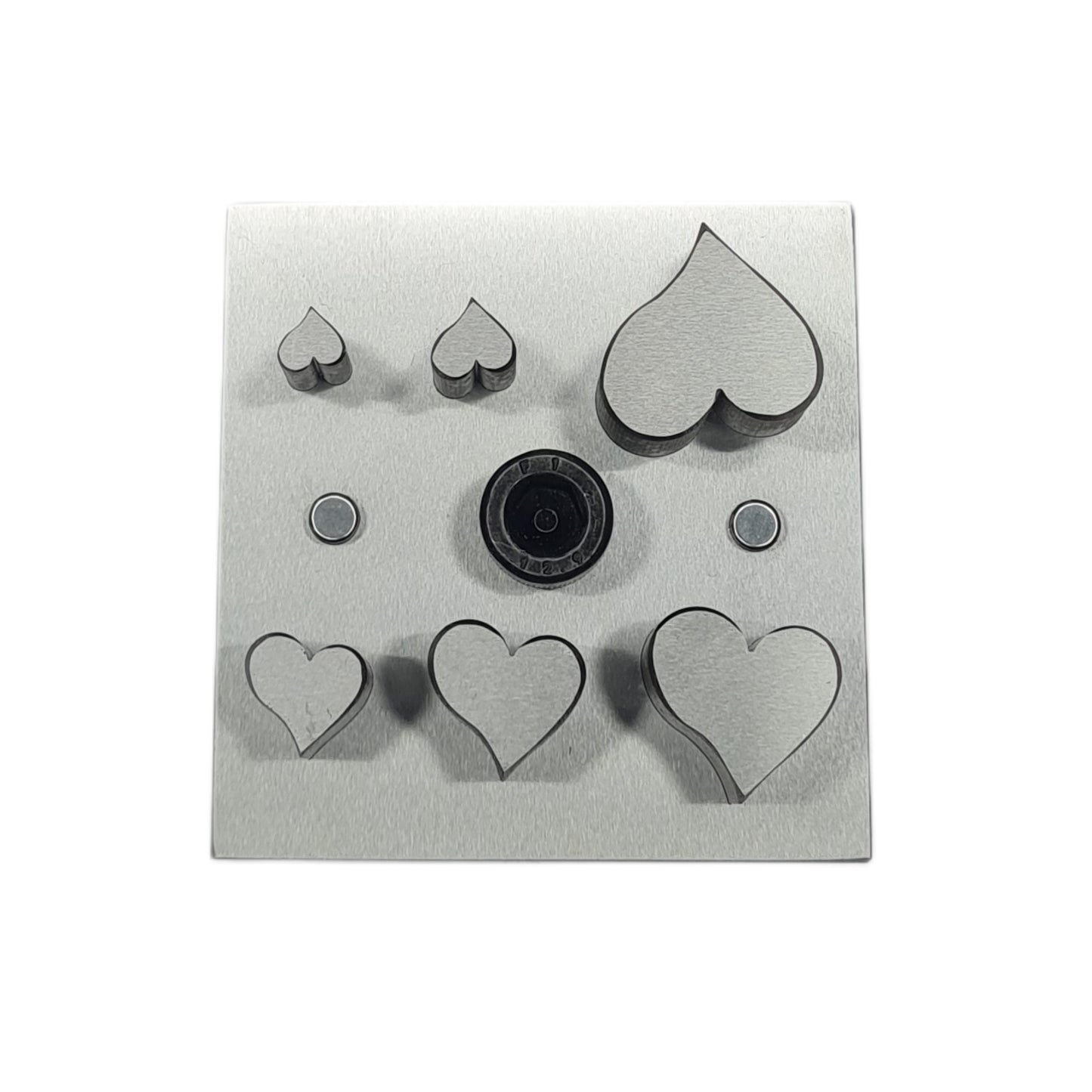 Tangled/Whimsical Heart Disc Cutter w/ Set of 6 Punches-Jewelry Making Tool Dies