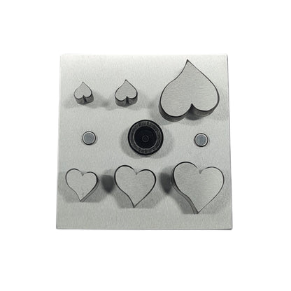 Tangled/Whimsical Heart Disc Cutter w/ Set of 6 Punches-Jewelry Making Tool Dies