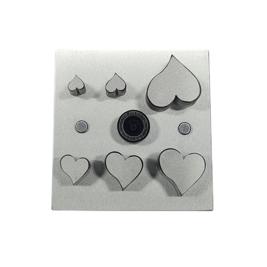 Tangled/Whimsical Heart Disc Cutter w/ Set of 6 Punches-Jewelry Making Tool Dies