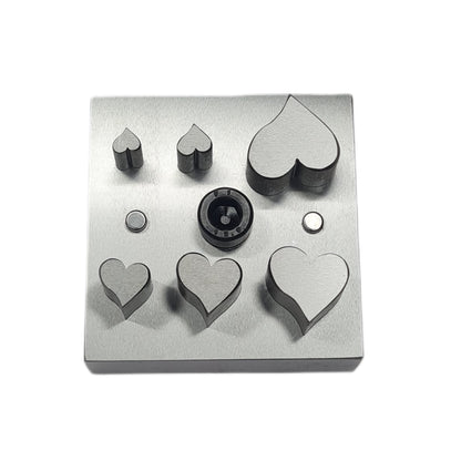 Tangled/Whimsical Heart Disc Cutter w/ Set of 6 Punches-Jewelry Making Tool Dies