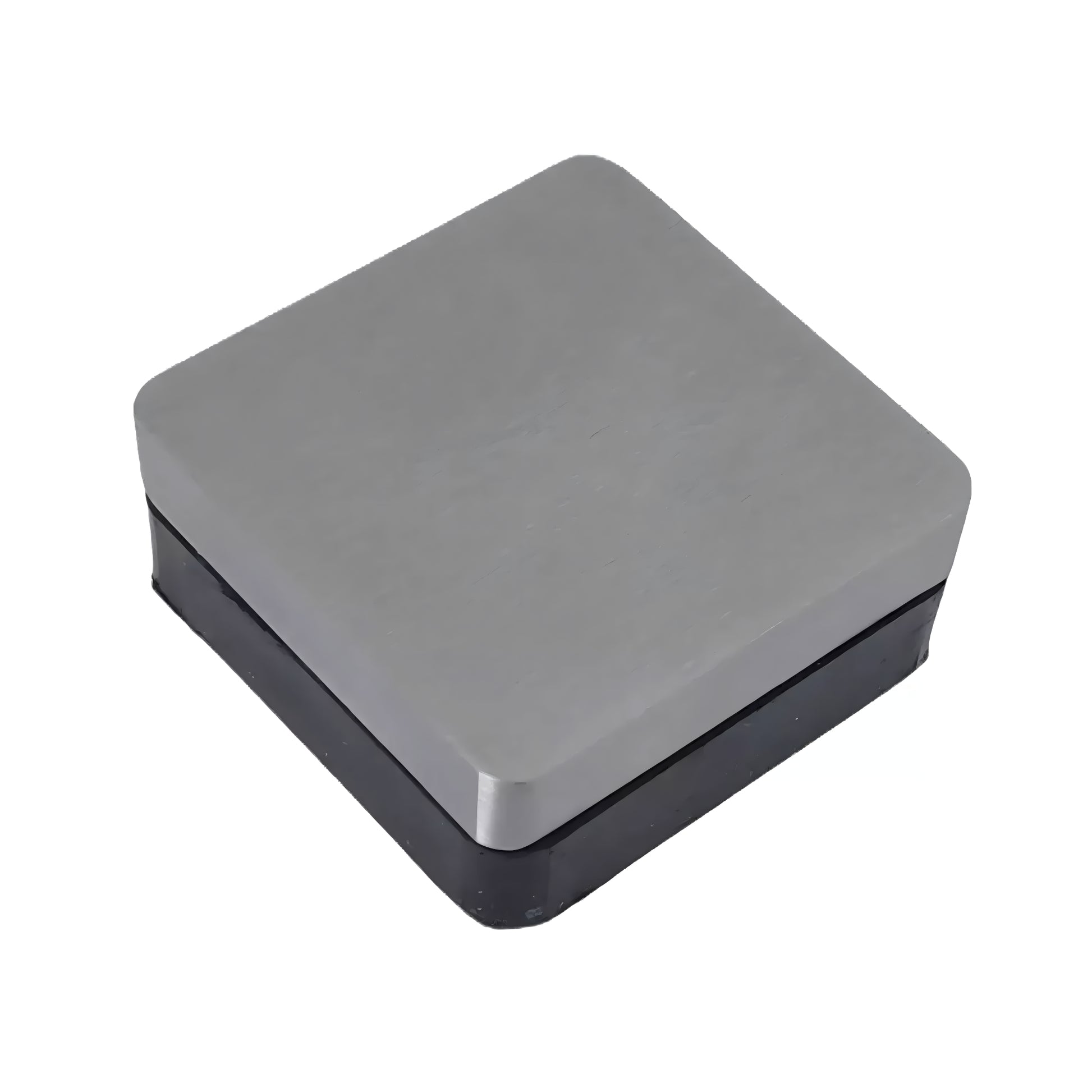 Rounded Square Bench Block Steel Fixed on Rubber 2.5 Inch Square by 1" Thick