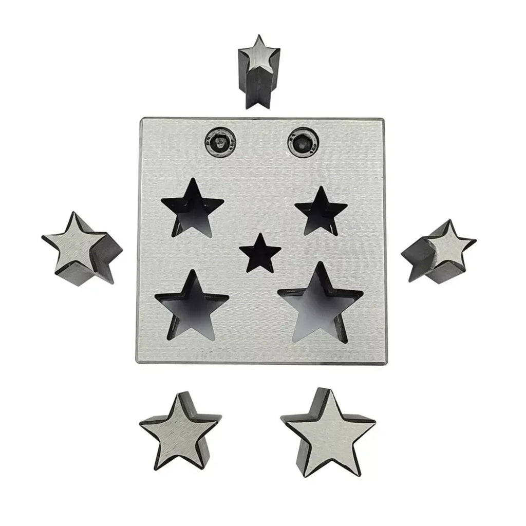 Star Shape Disc Cutter with Set of 5 Punches Size 12mm-25mm