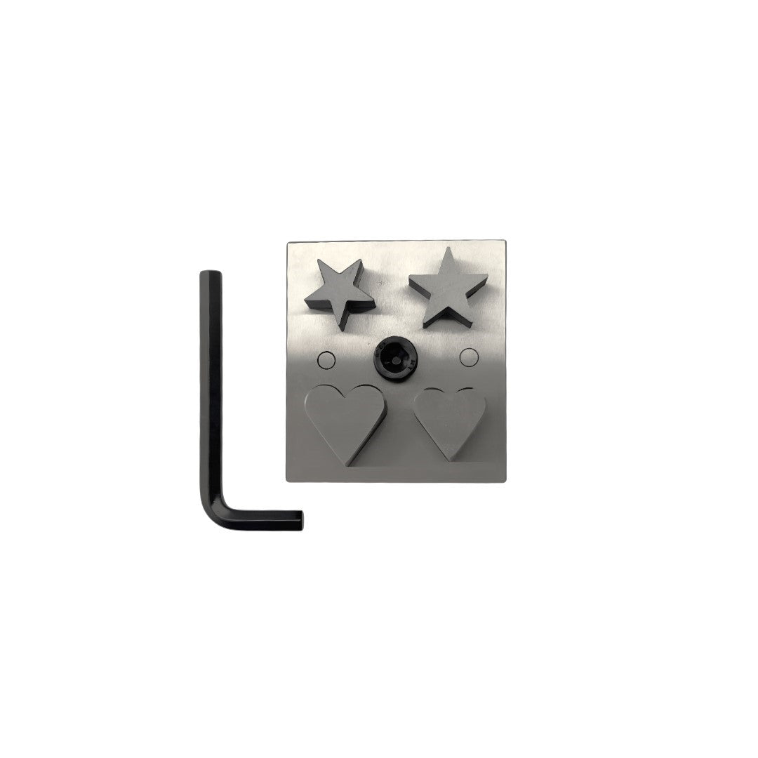 Star & Heart Shape Disc Cutter - Set of 4 Punches Different Shapes- 25mm & 28mm