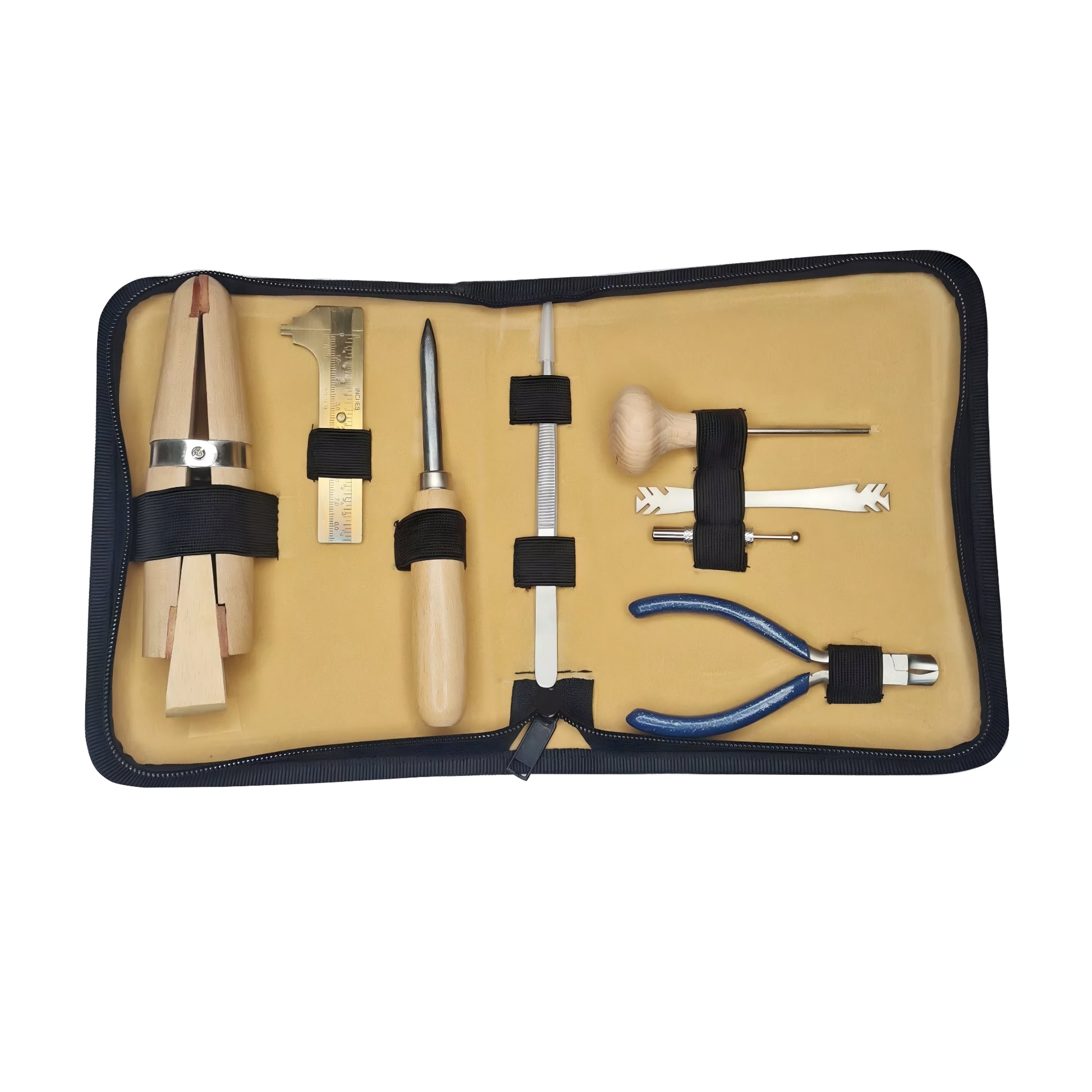 8Pcs Stone Setting Tool Kit Zipper Storage Case for Jewelry Crafting Repair