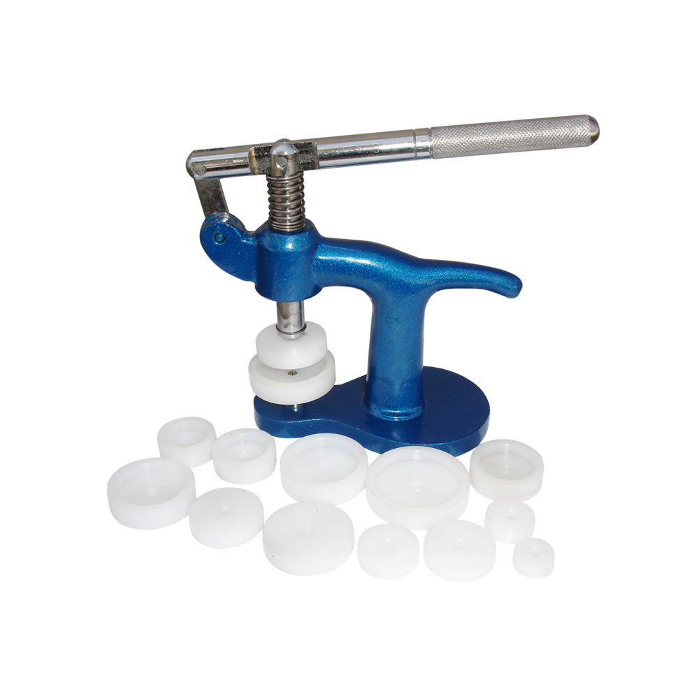 Watch Glass Fitting Machine with 14 Nylon Dies Professional Watch Repair Tool