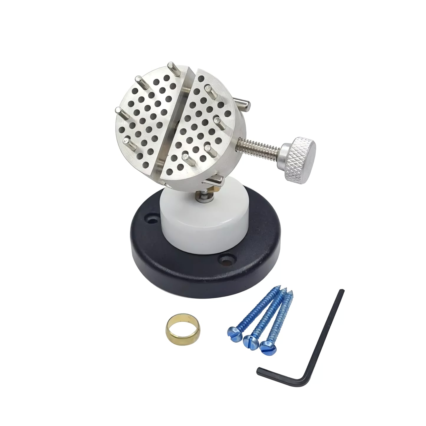 Universal Work Holder Peg Clamp on Base Jewelers Engravers Revolving Bench Tool