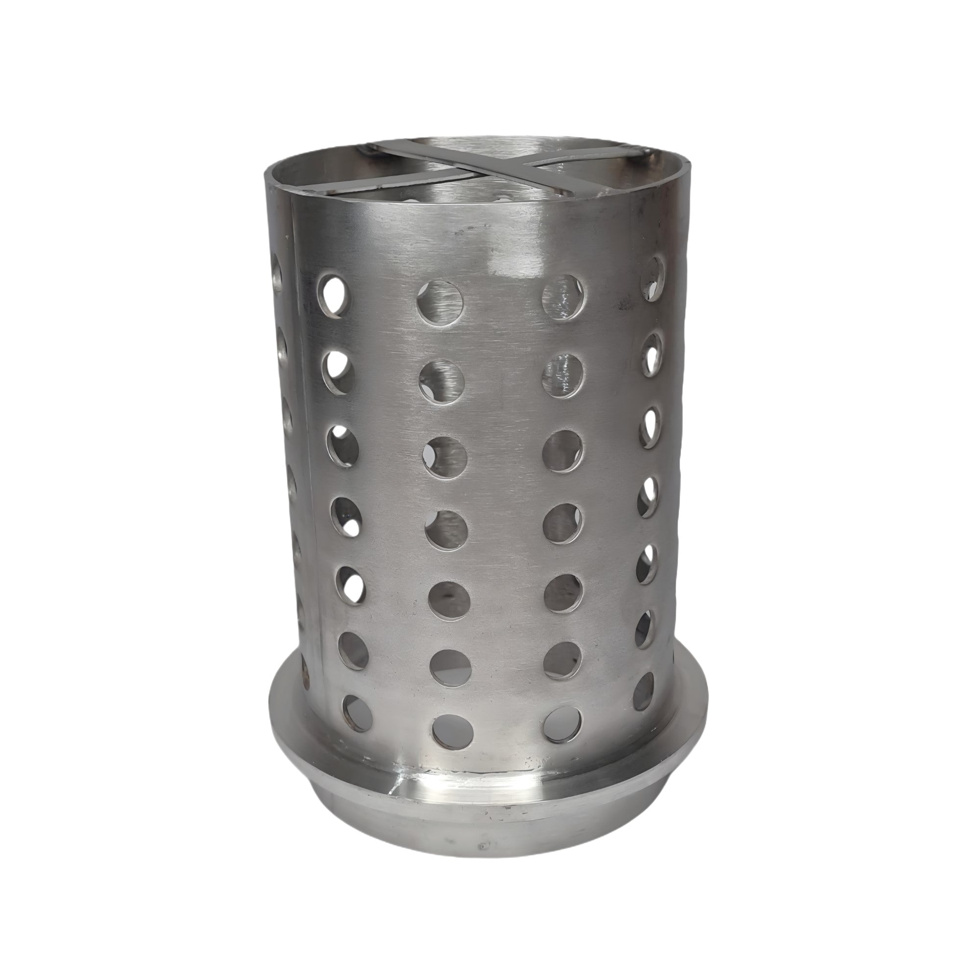 5" x 11" Perforated Flask with Flange Grade 304 Stainless Steel-Centrifugal Tool