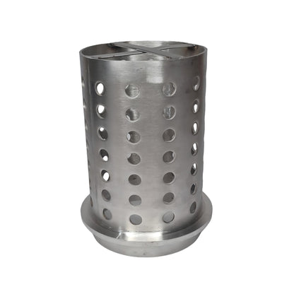 5" x 11" Perforated Flask with Flange Grade 304 Stainless Steel-Centrifugal Tool