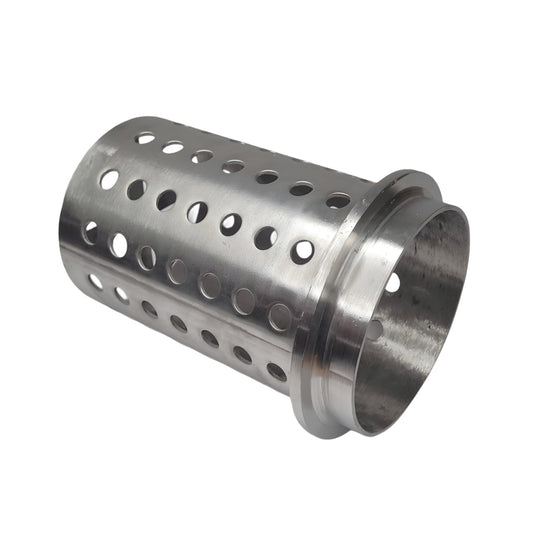 5" x 11" Perforated Flask with Flange Grade 304 Stainless Steel-Centrifugal Tool