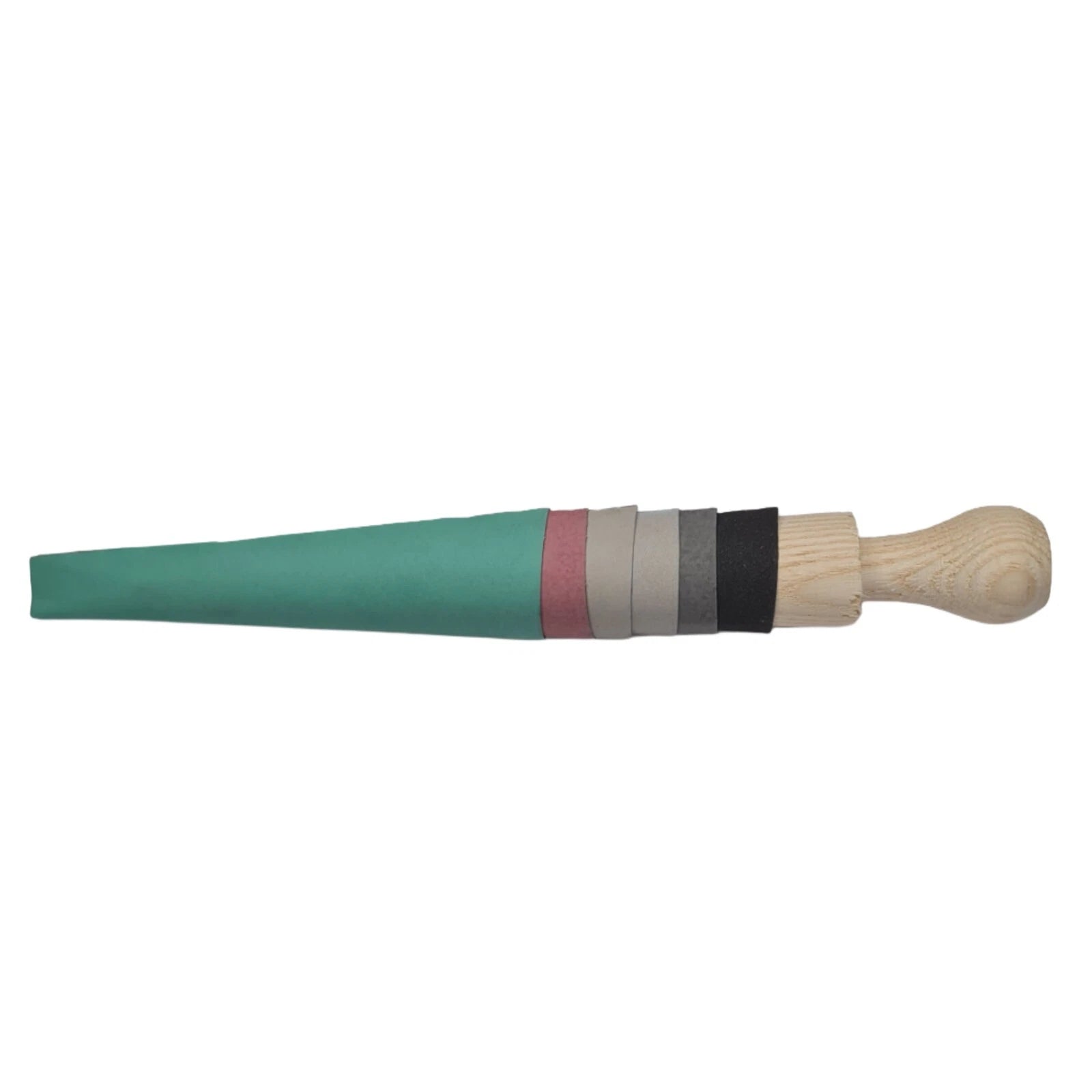 Set of 6 Emery Polishing Sanding Shells with Wooden Cone