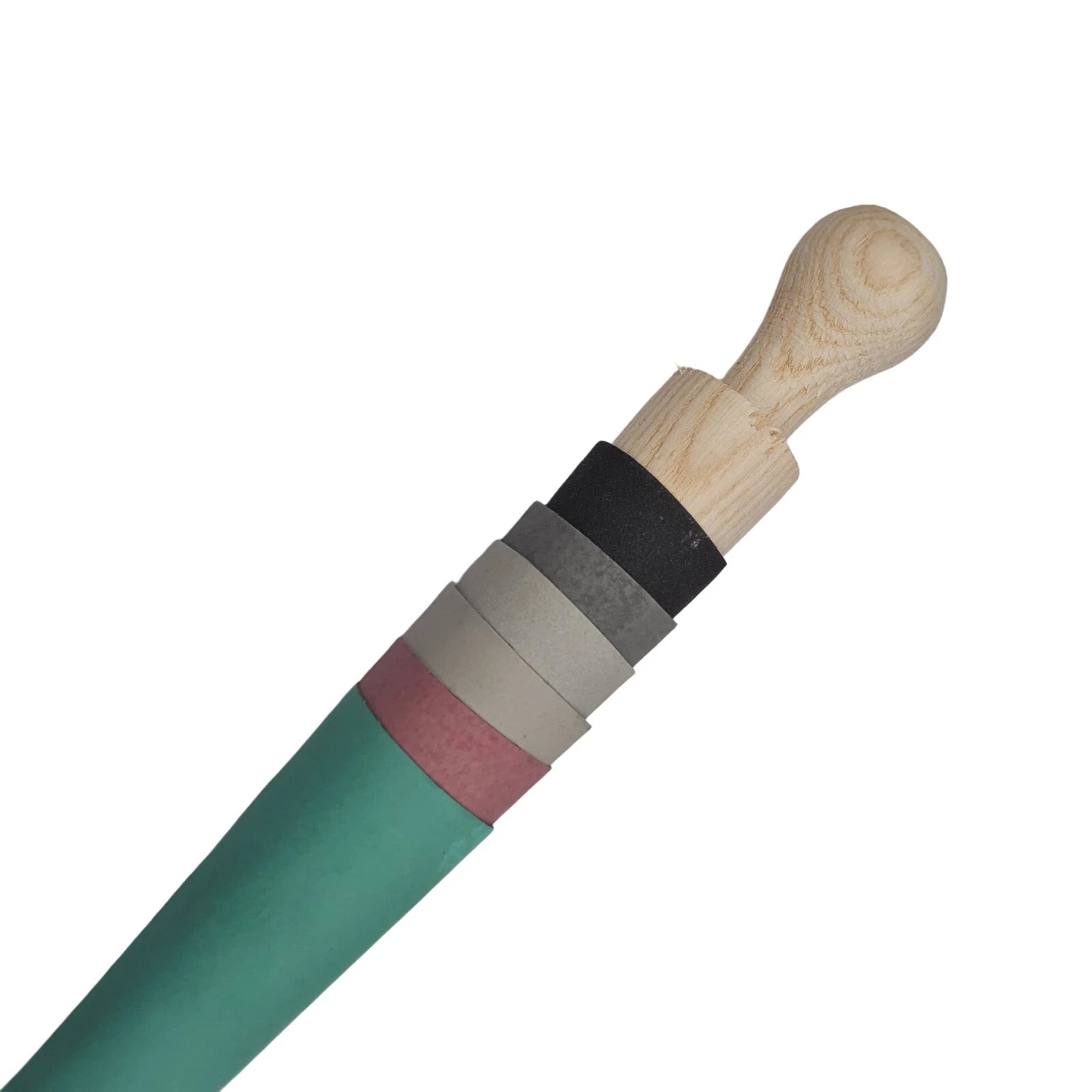 Set of 6 Emery Polishing Sanding Shells with Wooden Cone