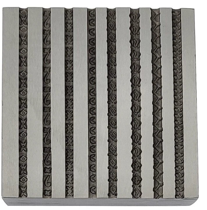 Design #3 Wire Impression Die 9 in 1 Pattern Wire Die | Wire Bangle Die
