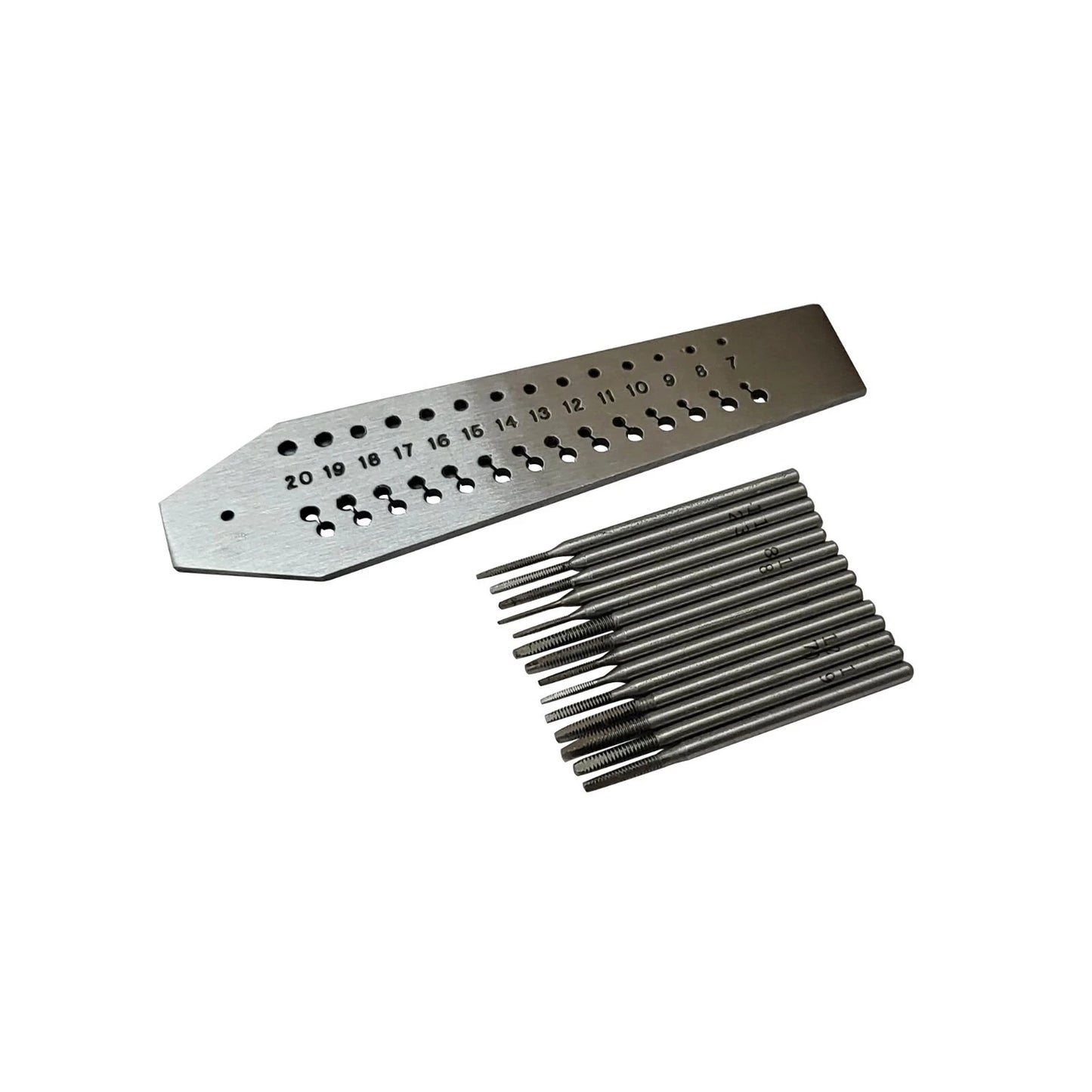 Screw Plate with 14 Taps Size 0.70mm to 2mm | Tap and Die Set for Jewelry Making
