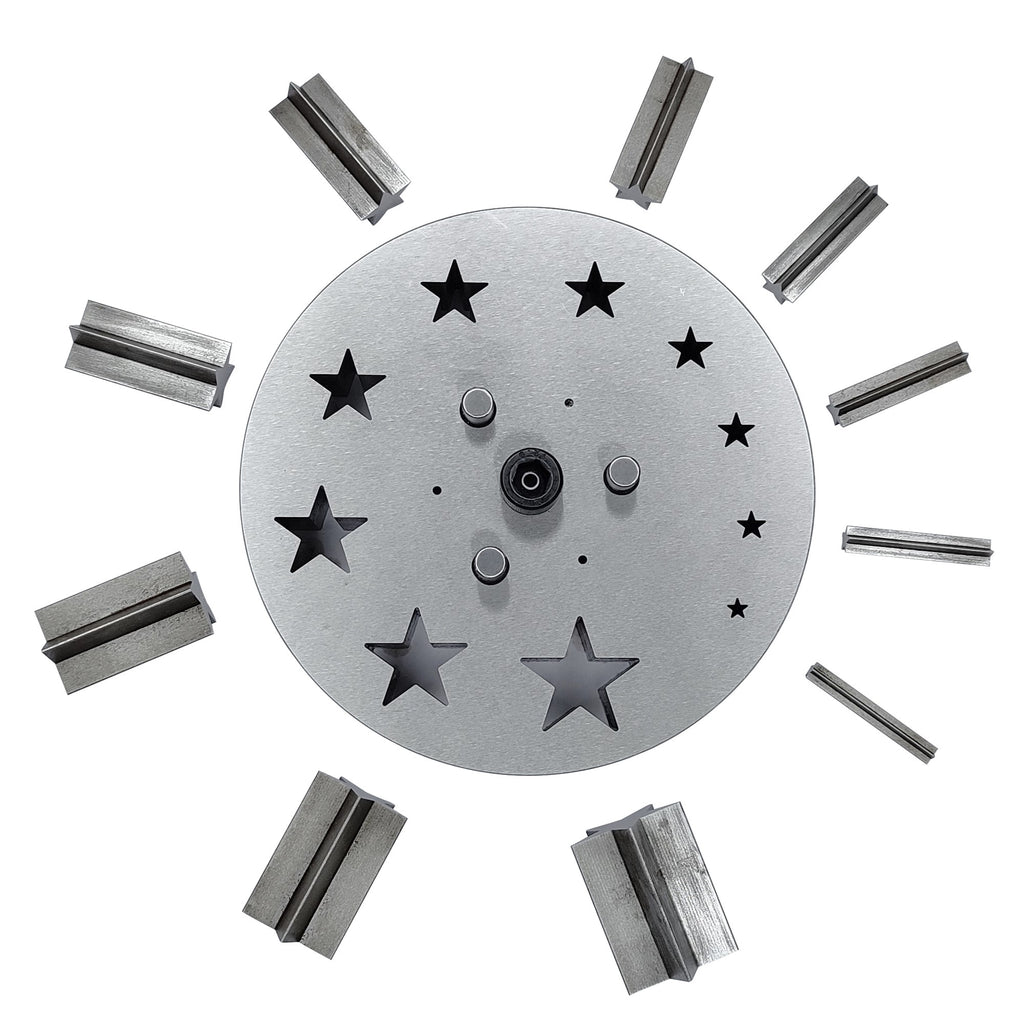 Star Shape Disc Cutter with Set of 10 Punches Size 4mm-31mm