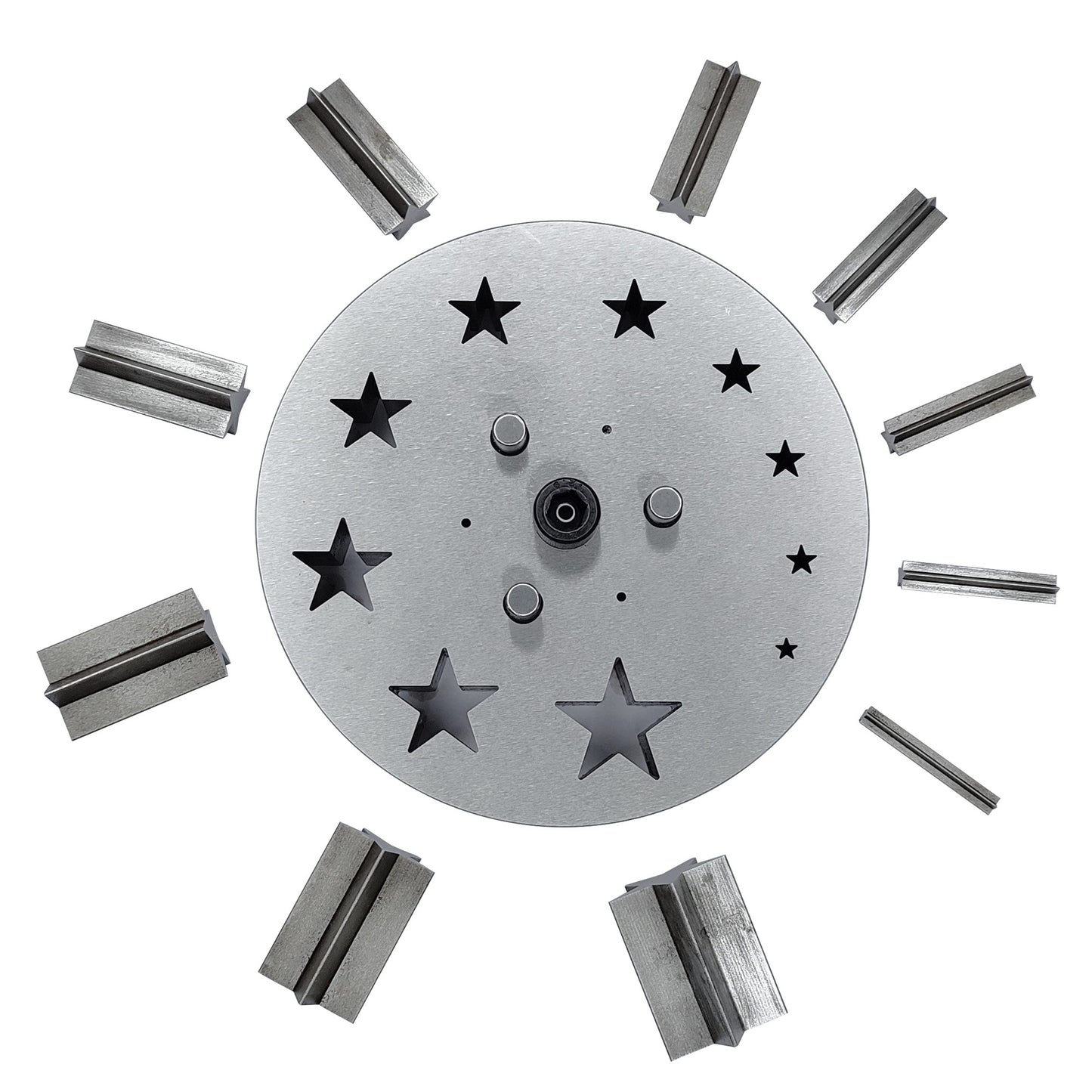 Star Shape Disc Cutter with Set of 10 Punches Size 4mm-31mm