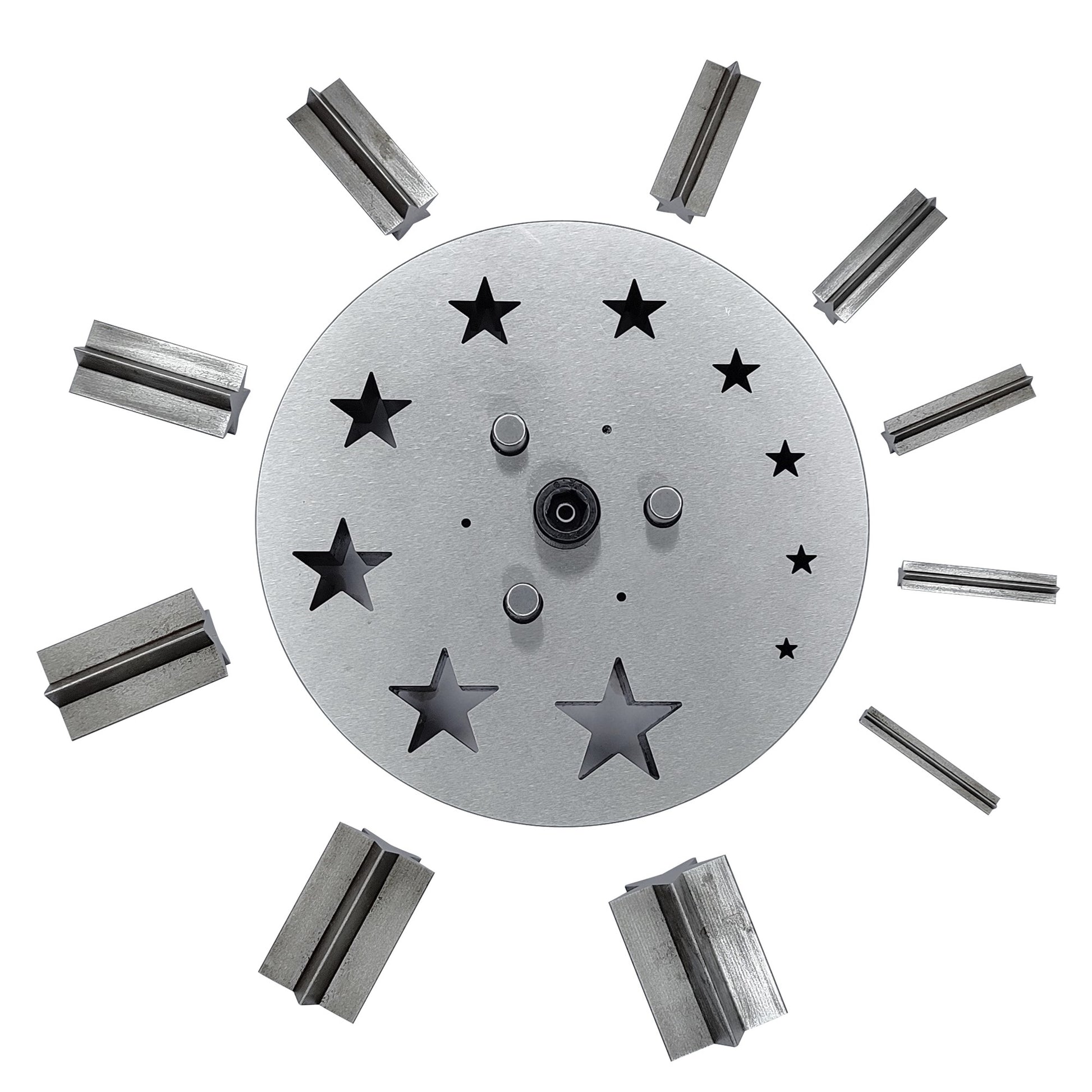 Star Shape Disc Cutter with Set of 10 Punches Size 4mm-31mm